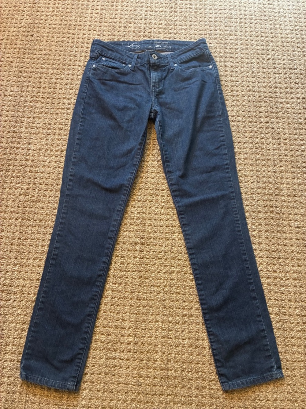 Levi's Straight-Leg Jeans in Dark Blue